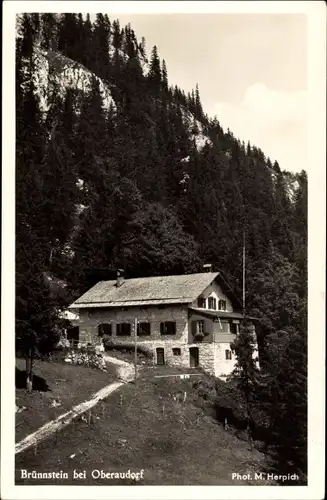 Ak Oberaudorf im Kreis Rosenheim Oberbayern, Das Brünnsteinhaus