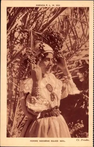 Ak Femme Indigene Ouled Nail, Portrait einer Frau, Maghreb