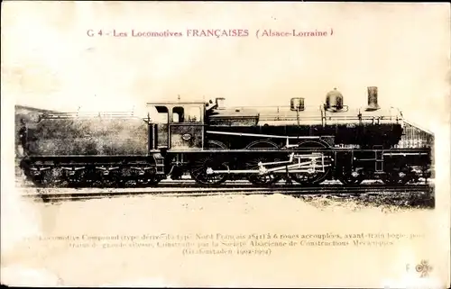Ak Französische Eisenbahn, Locomotive Compund, type derive du type No. 2641