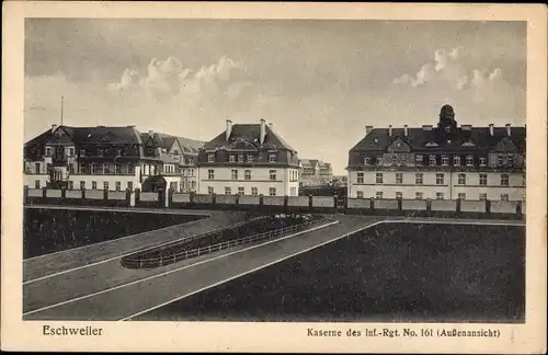 Ak Eschweiler in Nordrhein Westfalen, Kaserne des Inf. Rgt. No. 161