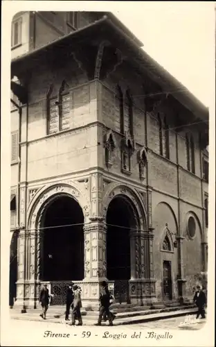 Ak Firenze Florenz Toscana, Loggia del Bigallo, Gebäudefassade