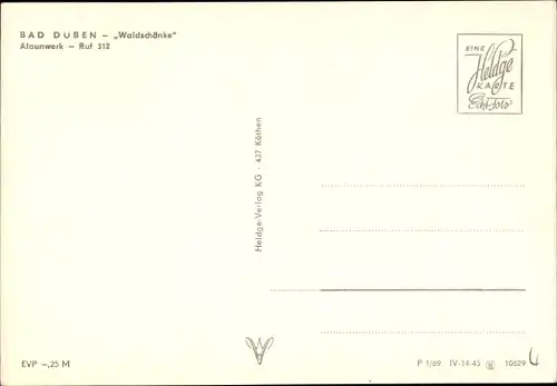 Ak Bad Düben Mulde, Gasthof Waldschänke, Innenansicht, Alaunwerk