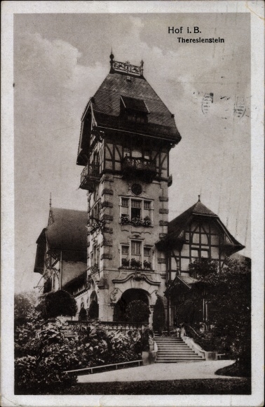 Ak Hof An Der Saale Oberfranken Bayern Blick Auf Das Haus