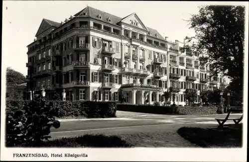 Foto Ak Františkovy Lázně Franzensbad Reg. Karlsbad, Hotel Königsvilla