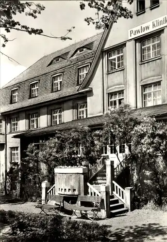 Ak Augustusburg im Erzgebirge, Pawlow Klinik, Eingangstreppe