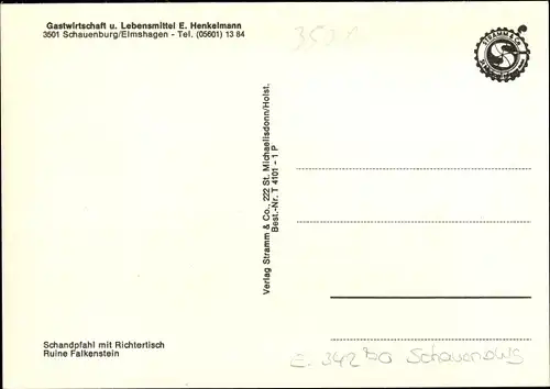 Ak Elmshagen Schauenburg in Nordhessen, Gastwirtschaft E. Henkelmann