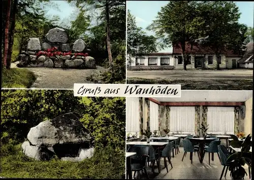 Ak Wanhöden Wurster Nordseeküste, Denkmal, Großsteingrab, Gasthaus Werner Kloss