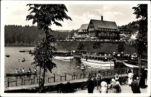 Ak Kriebstein Mittelsachsen, Gaststätte Talsperre Kriebstein, Zschopau Talsperre