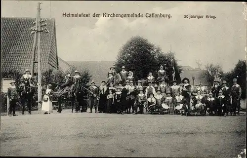 Ak Katlenburg Lindau in Niedersachsen, Heimatfest der Kirchengemeinde, 30 jähr. Krieg