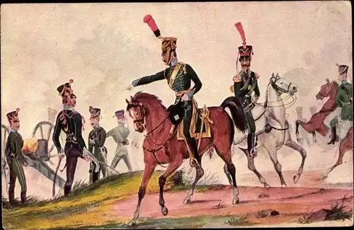 Künstler Ak Suhr, C., Hamburger Leben im Anfang des 19jh, Reitende Artillerie um 1814