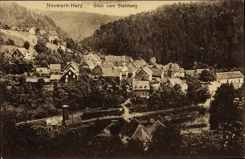 Ak Neuwerk Rübeland Oberharz am Brocken, Blick vom Stahlberg