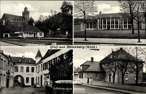 Ak Heinsberg in Nordrhein Westfalen, Selfkant Dom, Stadthalle, Heimatmuseum, Rathaus