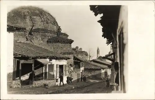 Foto Ak Prilep Mazedonien, Straßenbild, Alte Moschee, I. WK