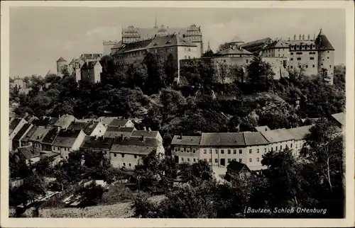 Ak Bautzen in der Lausitz, Blick zum Schloss Ortenburg und über den Ort