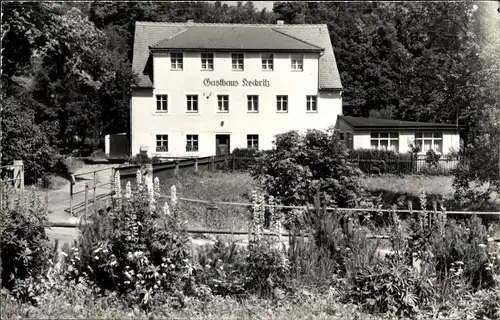 Ak Hellendorf Bad Gottleuba in Sachsen, Blick zum Gasthaus Keckritz, Bahratal