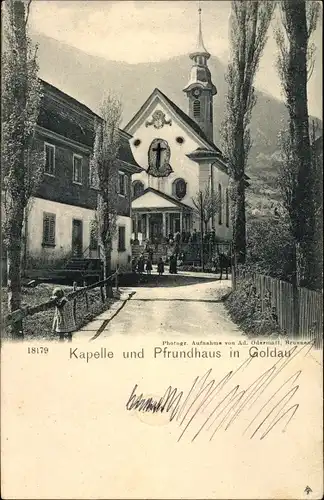Ak Goldau Arth Kt. Schwyz Schweiz, Kapelle und Pfrundhaus