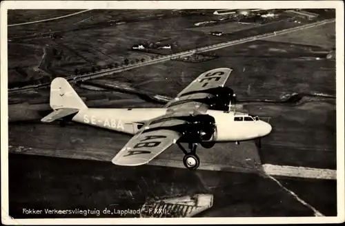 Ak Fokker Verkeersvliegtuig de Lappland, Fokker F.XXII, SE-ABA
