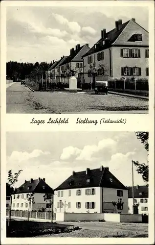 Ak Lechfeld Graben in Schwaben, Lager Lechfeld, Siedlung, Wohnhäuser