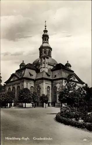 Ak Jelenia Góra Hirschberg Riesengebirge Schlesien, Gnadenkirche, Außenansicht