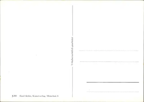 Künstler Ak Verlassen, verlassen bin i, Jaulender Dackel, Mondnacht