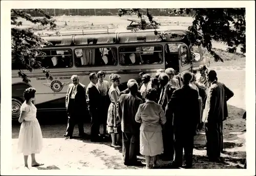 Foto Betriebsausflug nach Dänemark, Reisebus Mercedes O 321 H