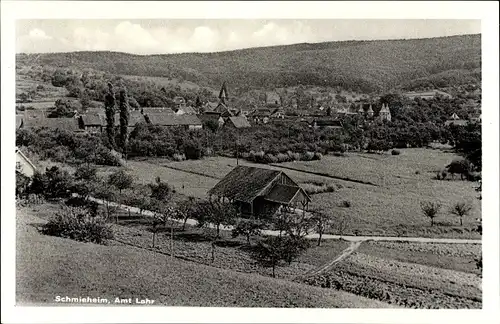 Ak Schmieheim Kippenheim im Ortenaukreis, Panorama der Ortschaft