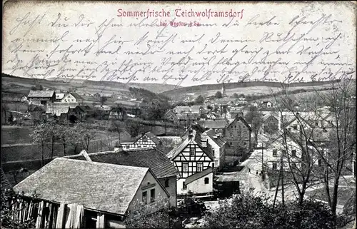 Ak Mohlsdorf Teichwolframsdorf in Thüringen, Blick auf Ortschaft und Umgebung