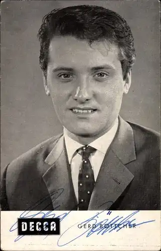 Ak Sänger Gerd Böttcher, Portrait, Decca Schallplatten