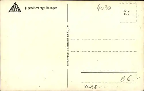 Ak Ratingen im Kreis Mettmann, Blick auf Jugendherberge, DJH
