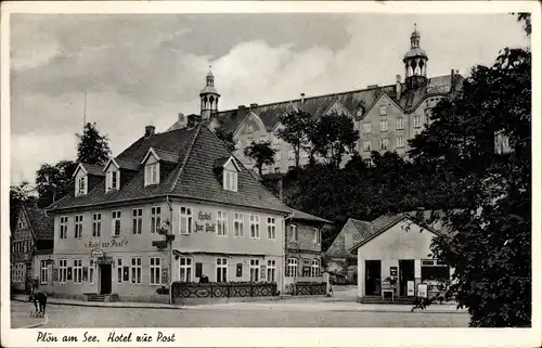 Ak Plön am See Schleswig Holstein, Hotel zur Post, Inh. Emil Rausche