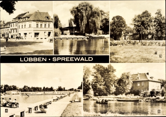 Ak Lubben Im Spreewald Breite Strasse Hog Strandcafe Haus