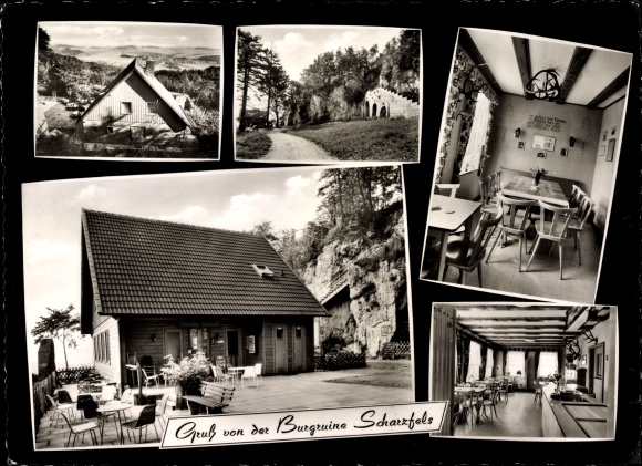 Ak Barbis Bad Lauterberg im Harz, Burgruine Scharzfels