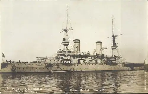 Foto Ak Deutsches Kriegsschiff, SMS Kaiser Karl der Große, Kaiserliche Marine