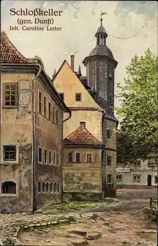 Künstler Ak Lehnert, M., Lutherstadt Eisenach in Thüringen, Residenzhaus mit Brauerei