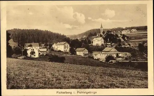 Ak Fichtelberg im Fichtelgebirge Oberfranken Bayern, Teilansicht vom Ort