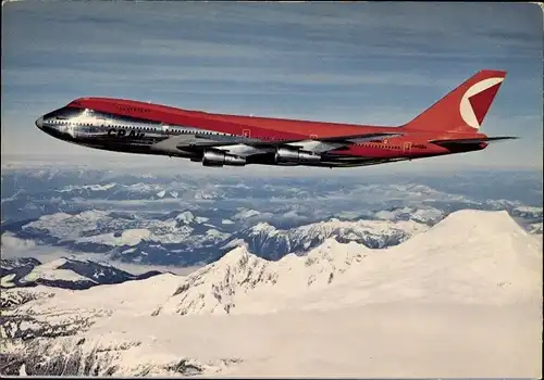 Ak Kanadisches Passagierflugzeug der CP Air, Canadian Pacific Air Lines, Boeing 747, C-FCRA