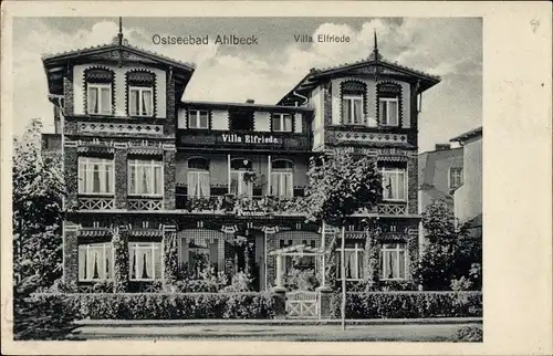 Ak Ostseebad Ahlbeck Heringsdorf Usedom, Villa Pension Elfriede, Vorderansicht