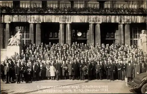 Ak Wuppertal in Nordrhein Westfalen, 1. Internationaler evgl. Schulkongress 1932