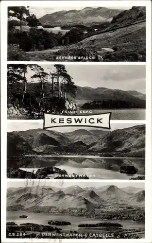 Ak Keswick North East England, Ashness Bridge, Friars Crag, Derwentwater, Catbells