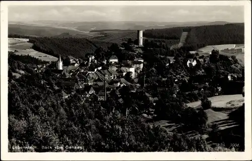 Ak Bad Lobenstein in Thüringen, Stadtpanorama vom Geheeg, Türme