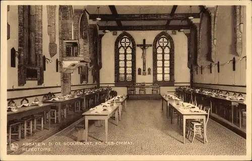 Ak Forges Chimay Wallonien Hennegau, Abbaye Notre Dame de Scourmont, Refectoire