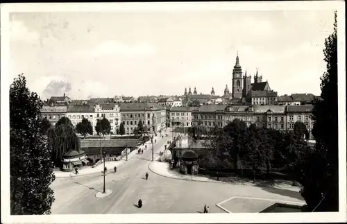 Ak Hradec Králové Königgrätz Stadt, Blick auf die Altstadt