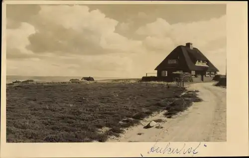 Foto Ak Kampen in Nordfriesland, Blick zum Aukerhof