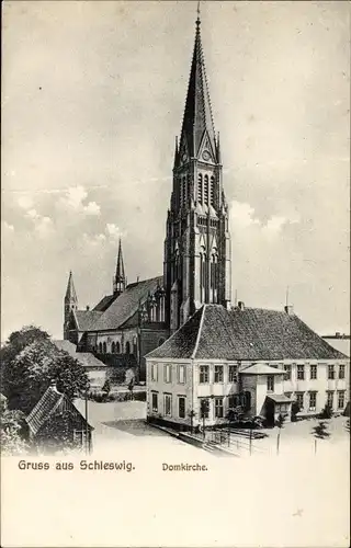 Ak Schleswig in Schleswig Holstein, Blick auf die Domkirche