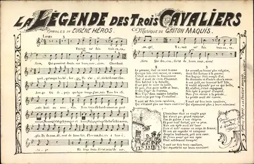 Lied Ak La Legende des Trois Cavaliers, Eugene Heros, Gaston Maquis