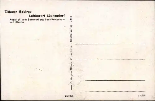 Ak Lückendorf Oybin in Sachsen, Blick auf den Ort mit Umgebung