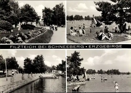 Ak Schneeberg im Erzgebirge, Partie am Filzteich