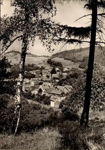 Ak Schmerbach Waltershausen in Thüringen, Blick auf den Ort mit Umgebung