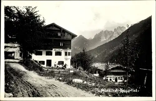 Foto Ak Ebbs in Tirol, Gastwirtschaft Pfandlhof im Kaisertal