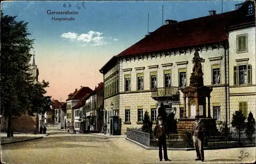 Ak Germersheim in der Rheinebene Rheinland Pfalz, Partie auf der Hauptstraße